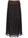 Maison Margiela Black & Brown 'anonymity Of The Lining' Midi Skirt In Black