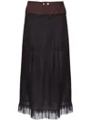 Maison Margiela Black & Brown 'anonymity Of The Lining' Midi Skirt In Black