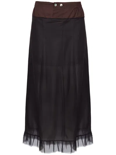 MAISON MARGIELA TULLE MIDI SKIRT