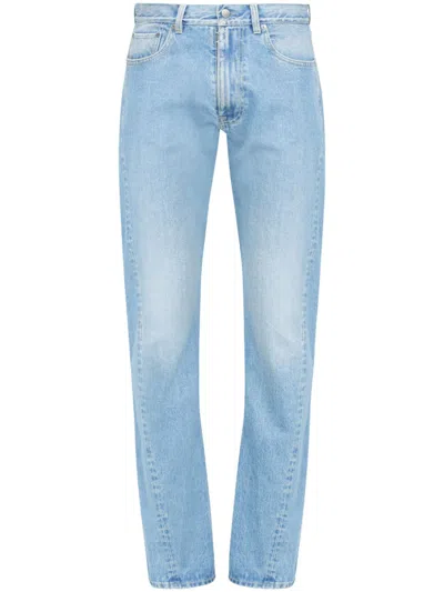 Maison Margiela Turn-up Cotton Jeans In 985 Blue