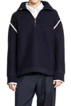 Maison Margiela Navy Elbow Patch Sweater In Blue