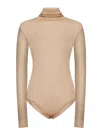 Maison Margiela Long-sleeved Bodysuit With Turtleneck And Stitch Detailing In Multi