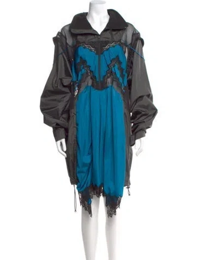 Pre-owned Maison Margiela Turtleneck Mini Dress In Black