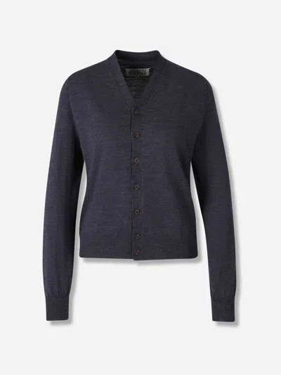 Maison Margiela Turtleneck Sweater In Blue