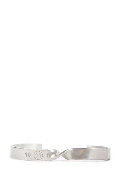 Maison Margiela Twisted Numeric Signature Cuff In Green