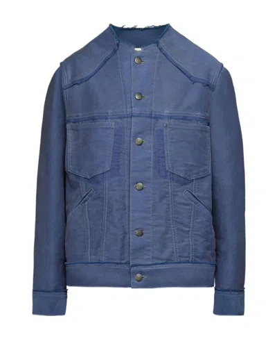 Maison Margiela Two-pocket Fitted Jacket In Blue
