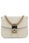 Maison Margiela Two-tone Leather And Cotton New Lock Square Handbag