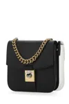 Maison Margiela Two-tone Leather And Cotton New Lock Square Handbag In T8013