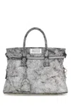 Maison Margiela Two-tone Leather Medium 5ac Loved To Death Handbag In Multi