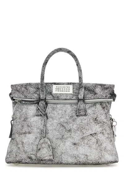 Maison Margiela Two-tone Leather Medium 5ac Loved To Death Handbag In Multi