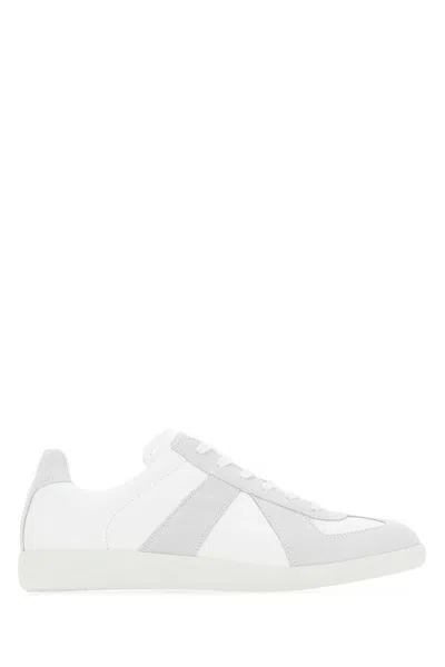 Maison Margiela Two-tone Leather Replica Trainers In 101