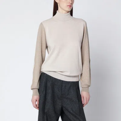 MAISON MARGIELA MAISON MARGIELA | TWO-TONE WOOL TURTLENECK SWEATER