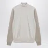 Maison Margiela Two-tone Wool Turtleneck Sweater In Neutral