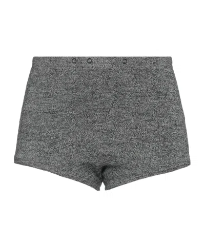 Maison Margiela Twotone Knit Shorts In Gray