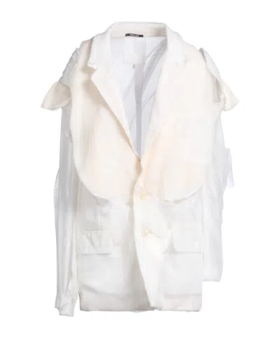 Maison Margiela Two-tone Single- Suit In Gray