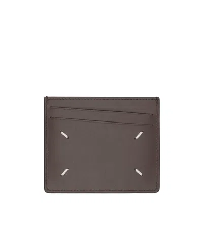 Maison Margiela Ultra-thin Card Holder In Brown