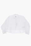 Maison Margiela Unisex Mm6c11u Logoed Shirt With Asimmetric Hem