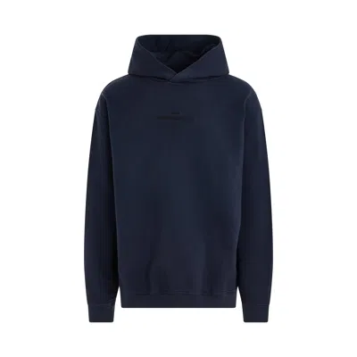 Maison Margiela Upside Down Logo Hoodie In Blue ModeSens