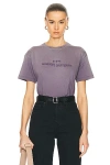 Maison Margiela Reverse Logo-print Cotton T-shirt In Aubergine