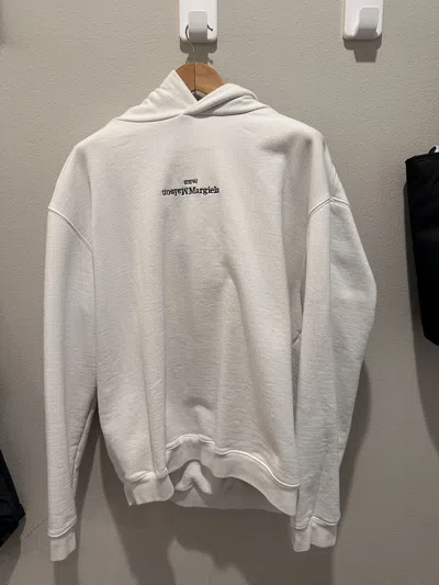 Pre-owned Maison Margiela Upside Down Oversized Hoodie In White
