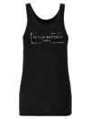 Maison Margiela Logo Stamp Tank Top In Black