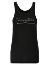 Maison Margiela Logo Stamp Tank Top In Black