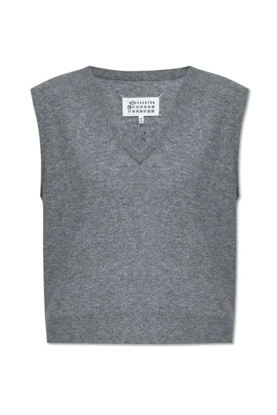 Maison Margiela Buttoned Long-sleeve Cardigan In Grey