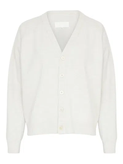 Maison Margiela V-neck Button Cardigan In White
