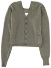 Maison Margiela V-neck Cardigan In Green