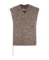 Maison Margiela Botanical Dye Knit Vest In Gray