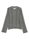 Maison Margiela V-neck Skintwear In Grey Linen And Cotton In Grey