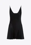 Maison Margiela Satin Mini Dress In Black