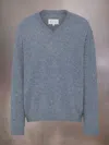 Maison Margiela Pile Knit Sweater Man Blue Jeans In Blue