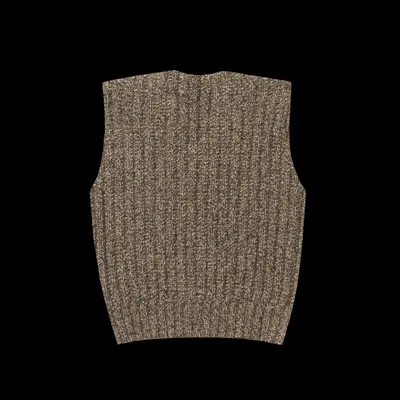 Maison Margiela V-neck Sweater Vest In Brown