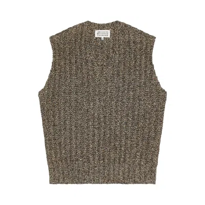 Pre-owned Maison Margiela V-neck Vest 'brown' | Men's Size Xxl