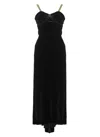 Maison Margiela Knee Length Velvet Dress With Asymmetric Hem