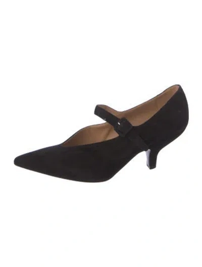 Pre-owned Maison Margiela Velvet Pumps In Black