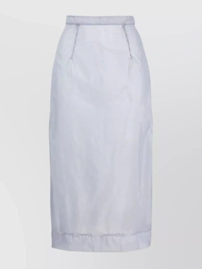 Maison Margiela Tulle Midi Skirt In Blue