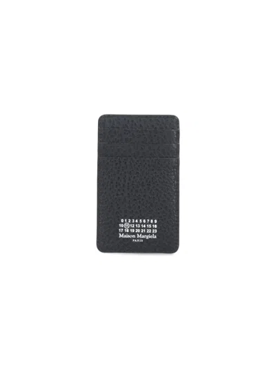 Maison Margiela Vertical Card Holder Four Stitches In Black