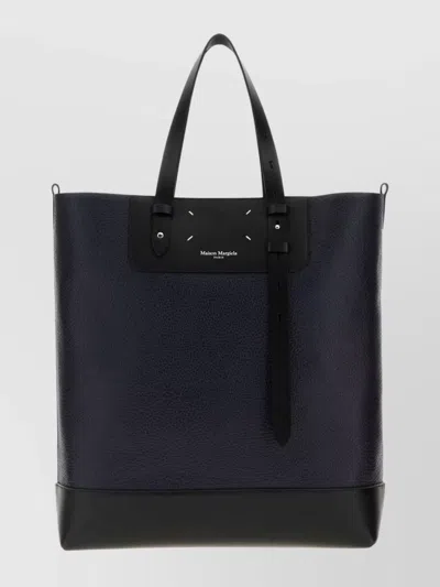 Maison Margiela Vertical Leather Shopping Bag With Top Handles