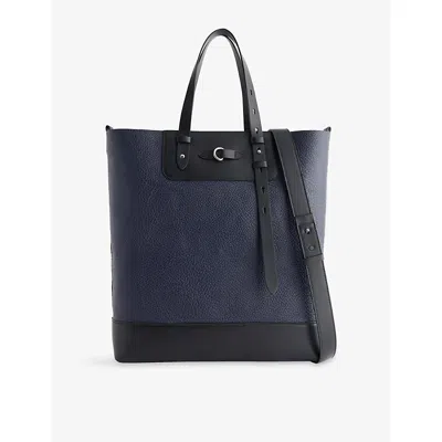 Maison Margiela Crepuscule/black Vertical Leather Tote Bag