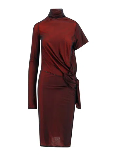 MAISON MARGIELA VESTIDO MIDI - ROJO