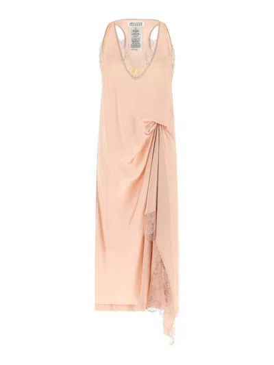 Maison Margiela Vestido Midi In Color Carne Y Neutral