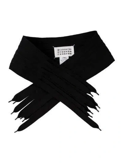 Pre-owned Maison Margiela Vintage 2003 Artisanal Haute Couture Shoelace Belt In Black