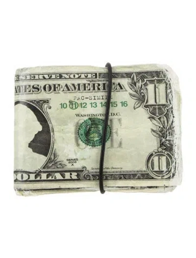 Pre-owned Maison Margiela Vintage 2008 '$11 Dollar Bill' Wallet In Green