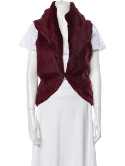 Pre-owned Maison Margiela Vintage 2009 Fur Jacket In Red