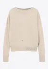Maison Margiela Sweatshirt With Handwritten Logo Unisex In Beige