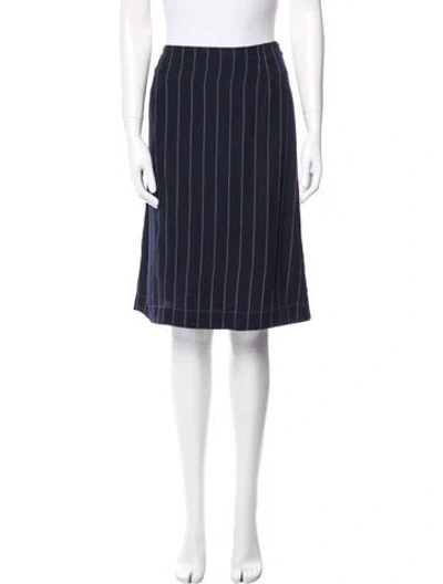 Pre-owned Maison Margiela Vintage Knee-length Skirt In Blue
