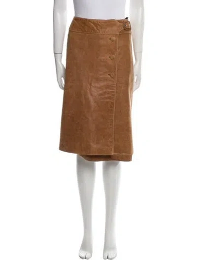Pre-owned Maison Margiela Vintage Knee-length Skirt In Brown
