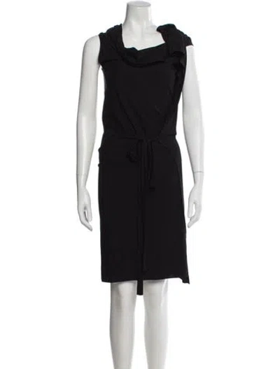 Pre-owned Maison Margiela Vintage Midi Length Dress In Black